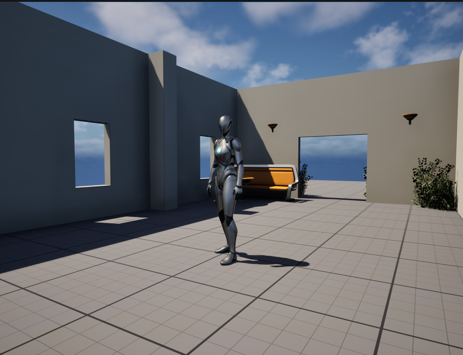 Unreal Engine was one of the main game development platform I wanted to explore, the opportunity in developing high quality rendered 3d space was an appeal. I used a tutorial to learn the basics of using the tools and understanding the format. After the tutorial I felt this class would be a great chance to learn it for future projects.  <a href='https://www.youtube.com/embed/210l_MpHMVc?si=ohPRMVRJv7_tXU1e' target='_blank'><p style='color:#24CC72;'>Project Video Link</p></a>